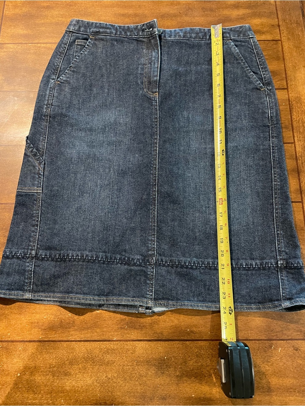 J. Jill Dark Indigo Denim Pencil Skirt